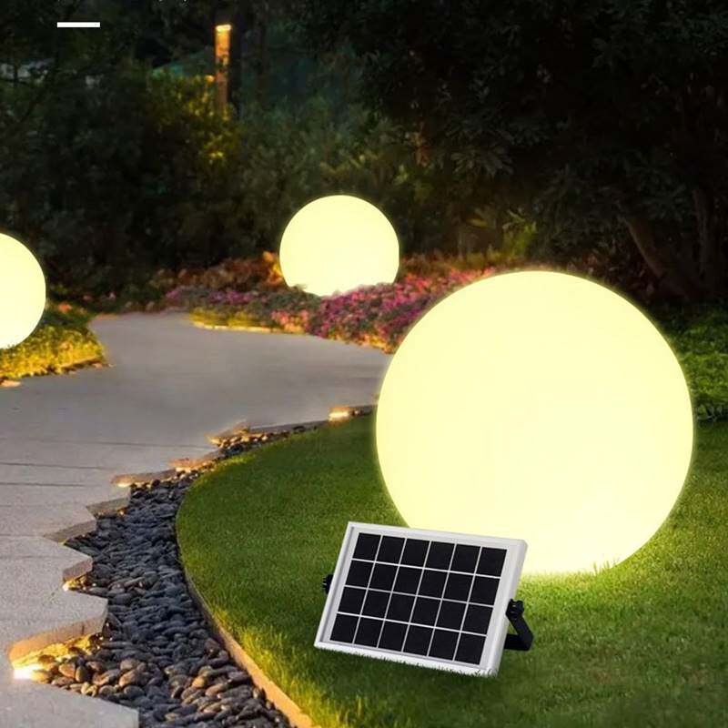 户外草坪灯球形家用景观庭院防水装饰地灯别墅小院花园地插圆球灯