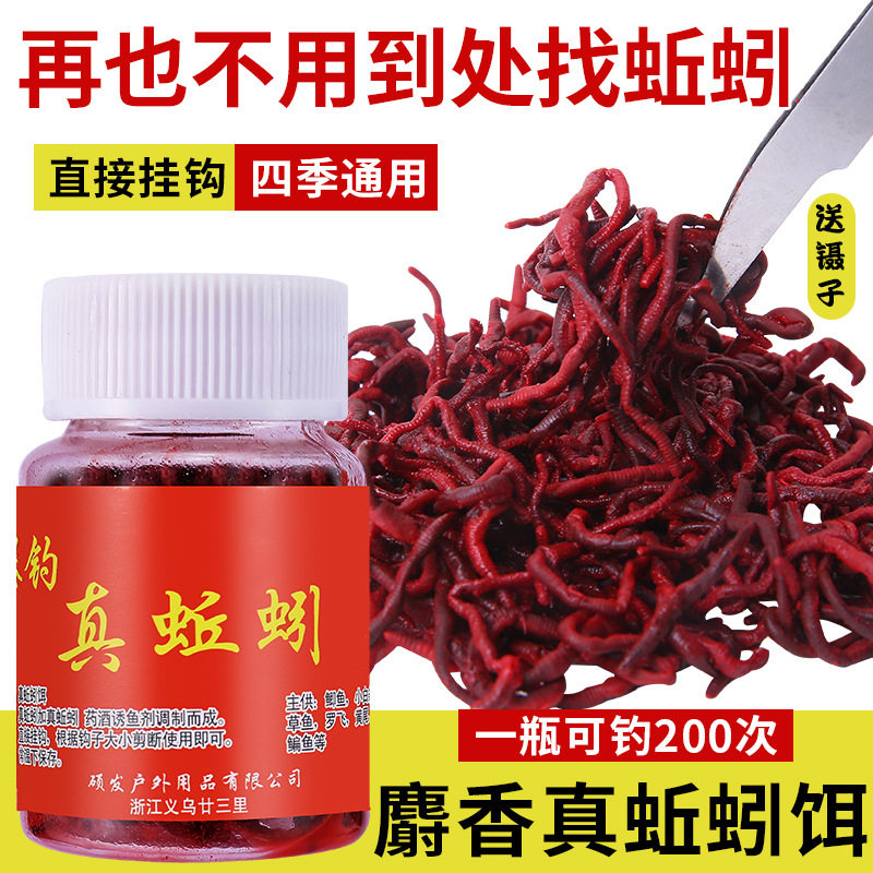 麝香真蚯蚓鱼饵钓鱼饵料通杀黑坑野钓鲫鲤草鱼食综合钓鱼小药