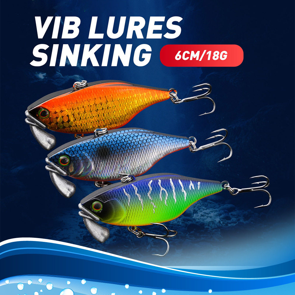 VIB 60mm 18g响珠摇摆鲈鱼饵鳟鱼饵假饵塑料饵VIB路亚饵