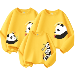 真维斯集团亲子装一家三口2024春季新款卫衣全家福春装熊猫上衣薄