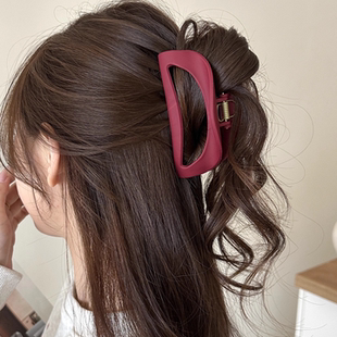 软硅胶高级感抓夹女2025新款 大号后脑勺盘发鲨鱼夹子发夹发卡头饰