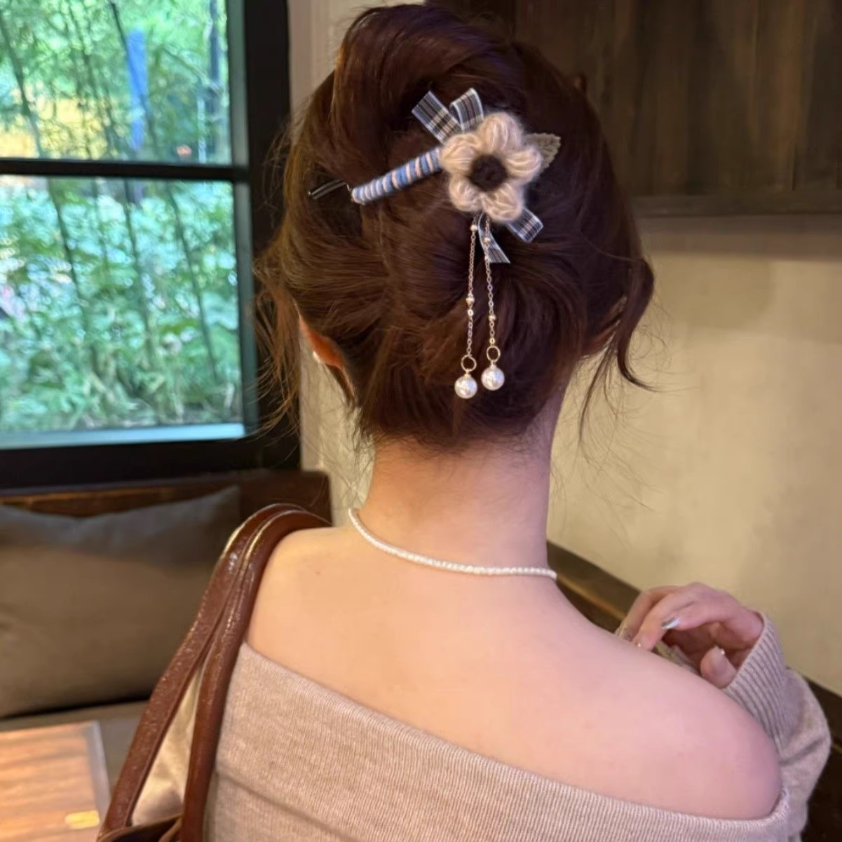 新中式毛线樱桃扭扭夹发夹女后脑勺盘发一字抓夹高级感鲨鱼夹头饰,饰品/流行首饰/时尚饰品新,发饰,淘宝优惠券,粉丝福利购,淘宝优惠卷