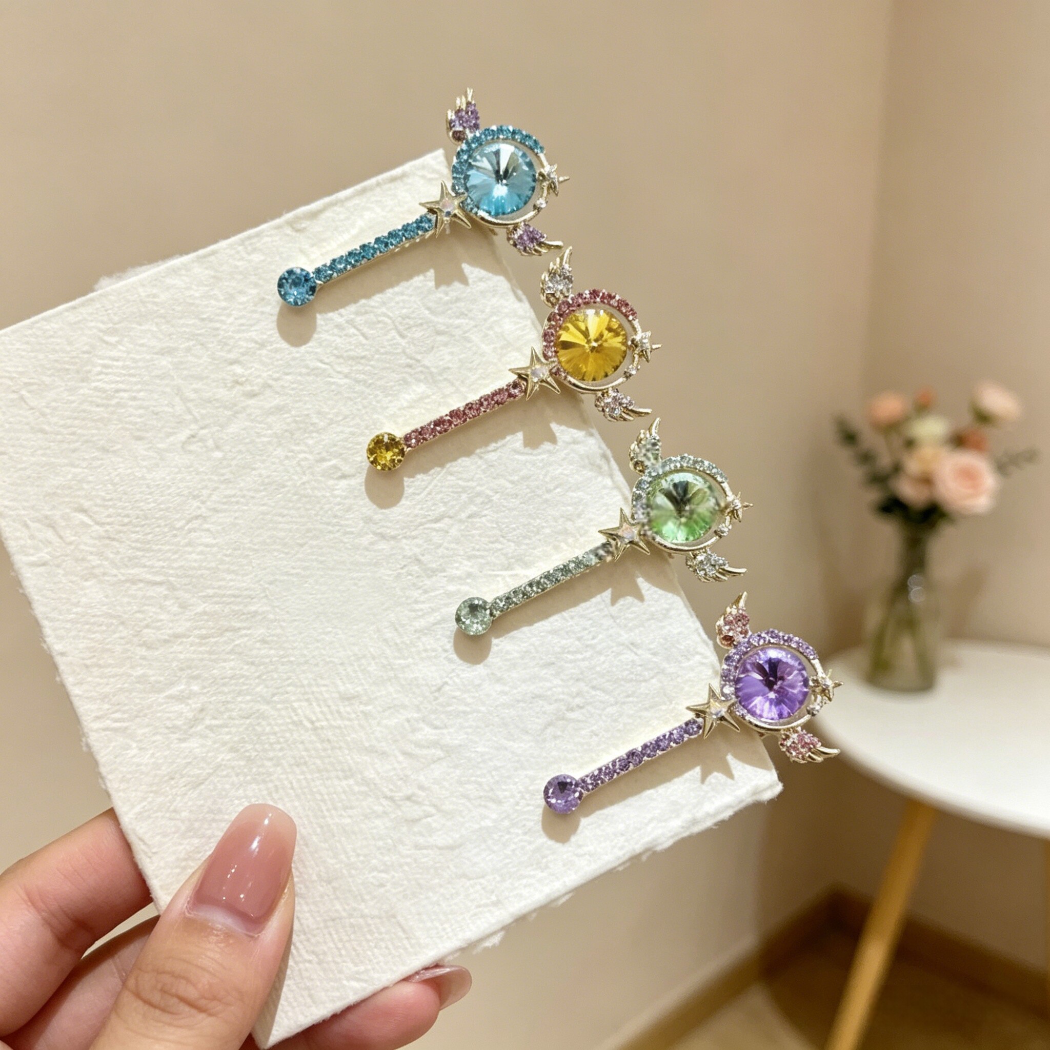 魔法棒发夹日系可爱少女心发饰边夹刘海夹鸭嘴夹网红发卡时尚头饰