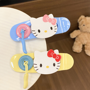 日系可爱卡通Kitty猫发夹女高级感懒人头饰后脑勺大号鸭嘴夹发卡