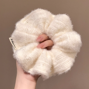 软糯毛线针织大肠发圈女冬韩系扎头发丸子头发绳低马尾高级感头绳