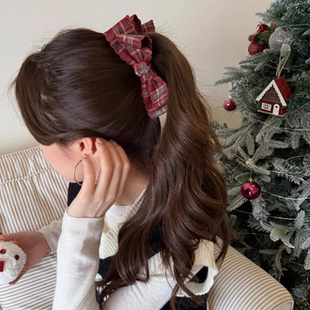 格纹可露丽香蕉夹学院风大号发夹网红百搭竖夹甜美少女抓夹子发饰