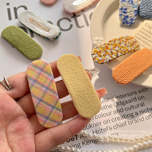 清新碎花夹子头饰发夹可爱新款 边夹侧边刘海夹前额儿童发卡bb夹