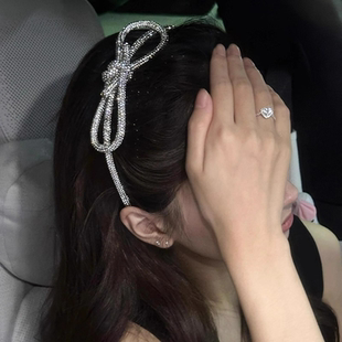 韩系爆闪蝴蝶结发箍女高级感气质头箍发卡头饰轻奢风小众百搭发饰