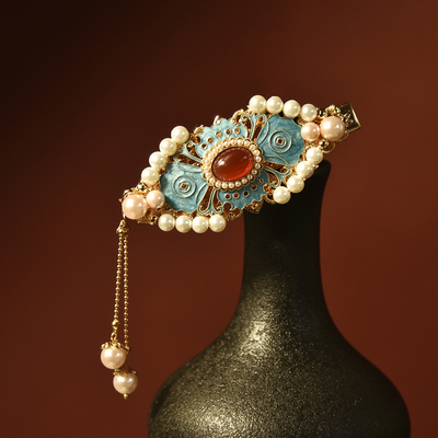 华容珠翠原创手工发夹边夹