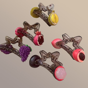 夏日甜美可爱减龄ins少女发饰五角星抓夹后脑勺鲨鱼夹头饰