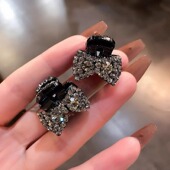 精致水钻蝴蝶结小抓夹发饰小号迷你刘海发夹女前额侧边夹子头饰女