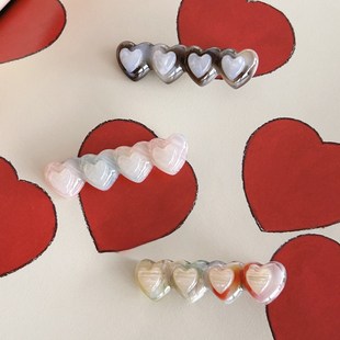 气泡爱心双层立体糖果边夹 发夹侧边发卡刘海夹头