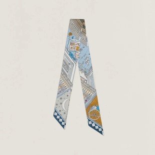 奇珍异宝丝巾100%真丝桑蚕丝绑包包手柄twill适用于h家菜蓝子发带