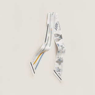 H家25春新款由你执笔twily真丝丝巾女100%桑蚕丝飘带绑包包丝带