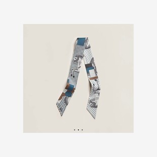 真丝丝带高端小丝巾领巾Twily优雅骑士H家绑包包带桑蚕丝女发带