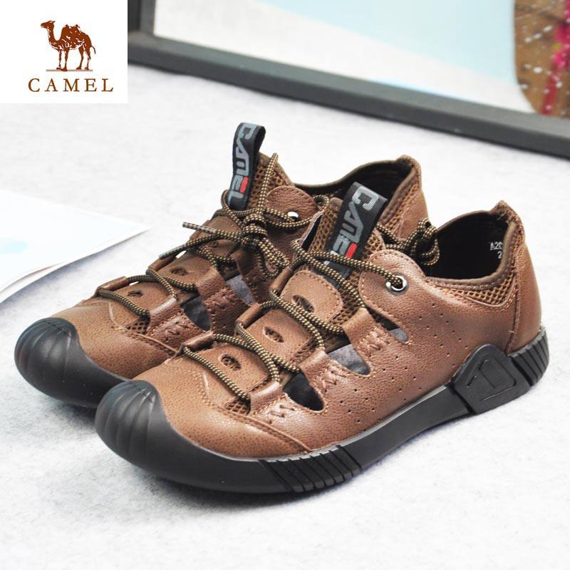 camel/骆驼男鞋春夏新品时尚透气户外舒适耐磨休闲皮鞋a202380155
