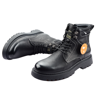 骆驼耐磨工装鞋真皮马丁靴