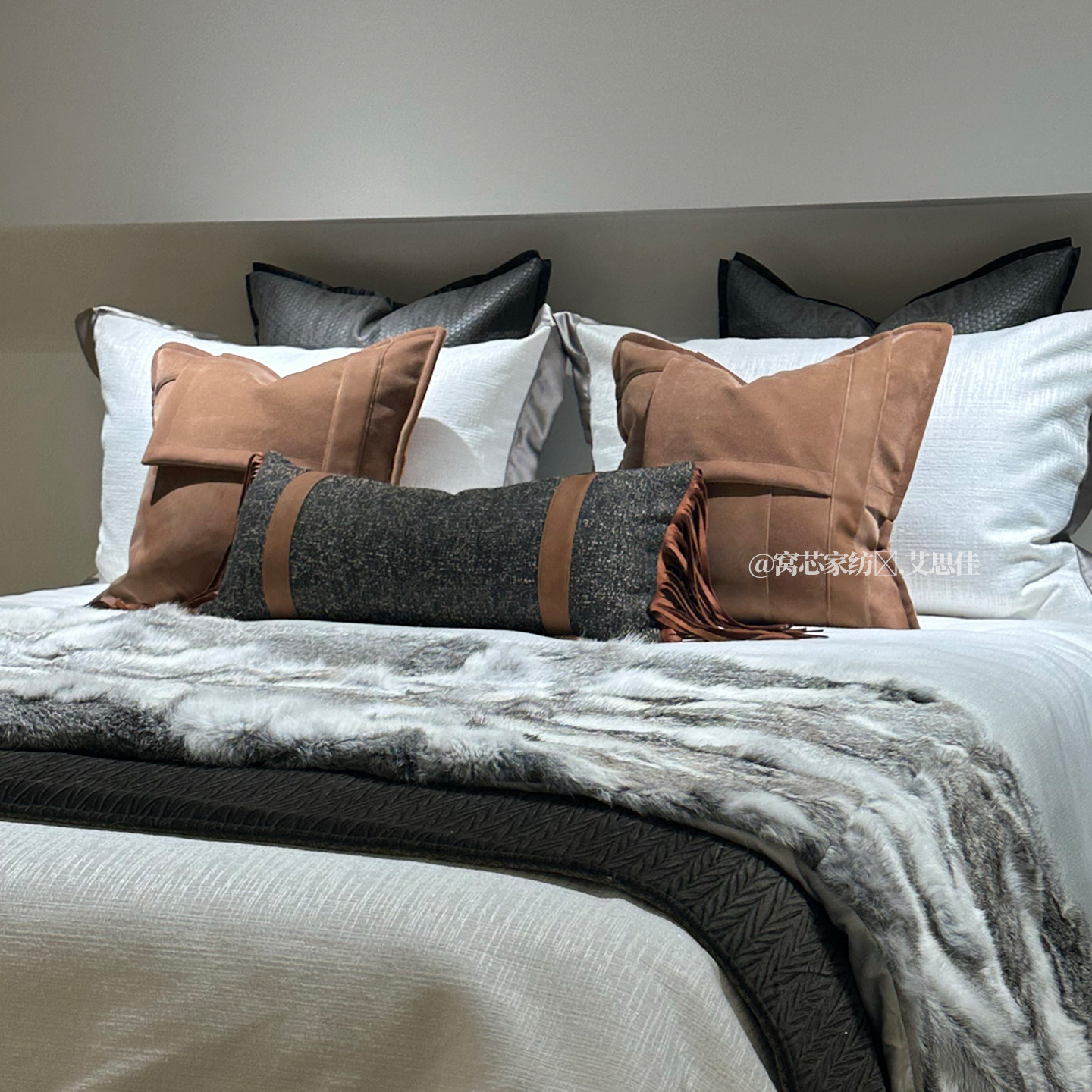 极简轻奢床品别墅酒店软装家居搭配抱枕搭毯样板间床上用品多件套,床上用品,床品套件/四件套/多件套,淘宝优惠券,粉丝福利购,淘宝优惠卷