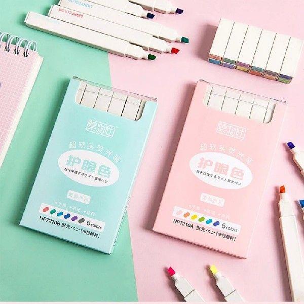 Sharkbang 6pcs/Lot Soft Color Highlighter Pen Keywords