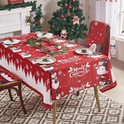 Christmas tablecloths waterproof Christmas decorations cloth