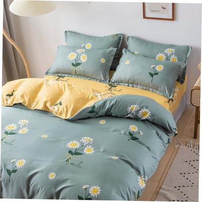 Cotton bedding set bed linen 4pcs/set duvet cover flat sheet