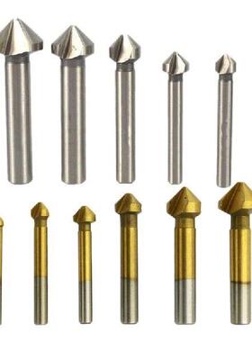 6 Pcs HSS Countersink Drill Bit Set 90 Degree 3 Flute