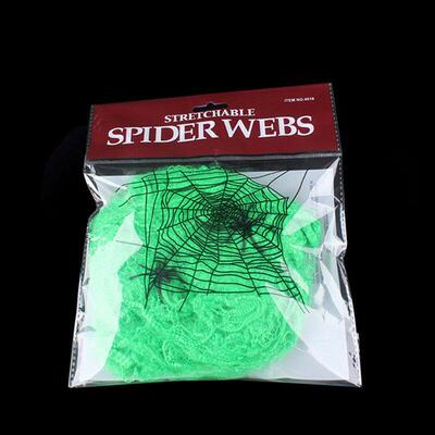 Halloween Scary Party Scene Props White Stretchy Cobweb