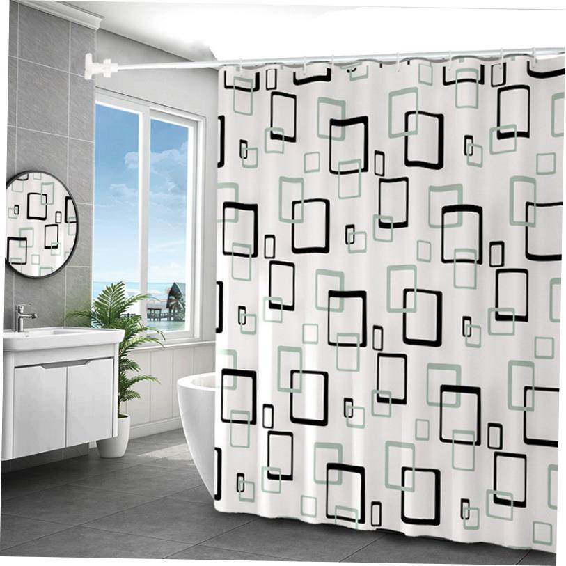 B10Creative marble Waterproof polyester shower curtain