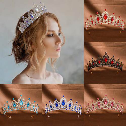 Women Tiara Crowns Girls Princess Crown Crystal Queen Tiaras