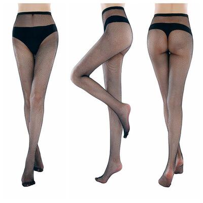Nude Black Women Fishnet Net Stocking Hoise Pantyhose Tights