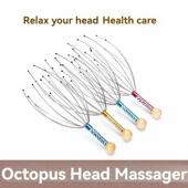 Engraved Octopus Relaxer Stainless Steel Head Massager