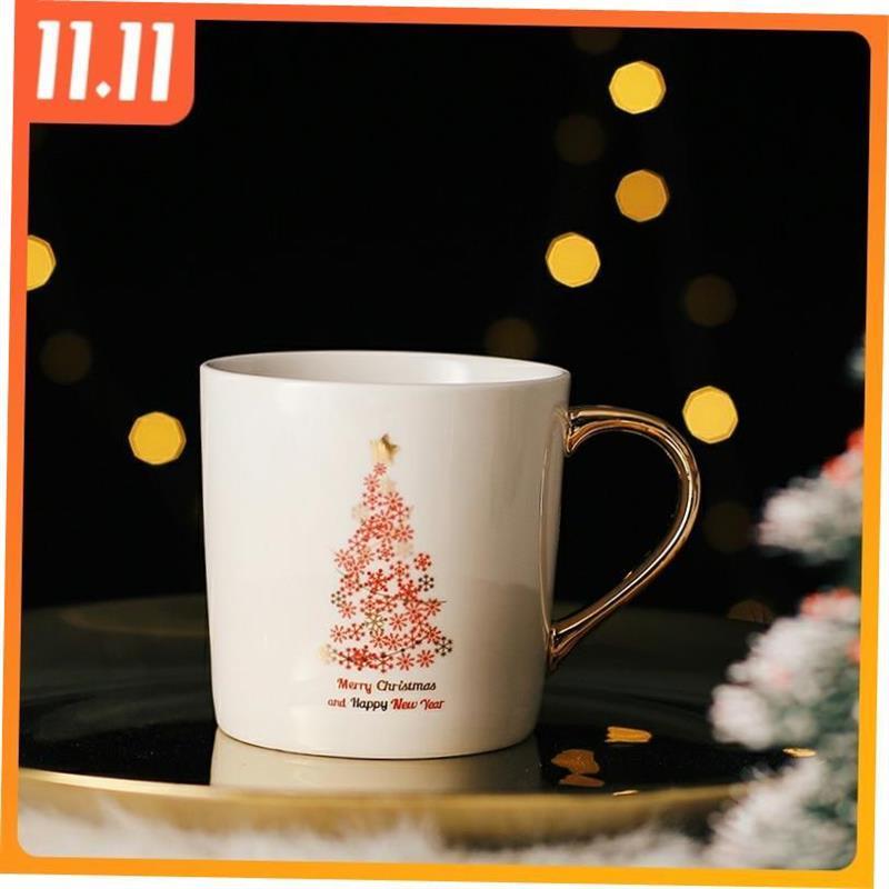 Christmas water cup breakfast cup lovers gift coffee cup圣诞
