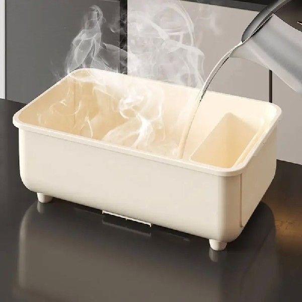 Utensil Organizer With Lid Versatile Kitchen Dish Drying