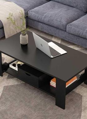 2Tier Coffee Table with Storage Shelf Modern Minimalist