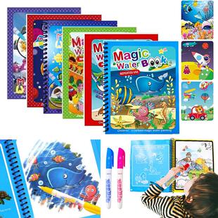 Magical Book Water Coloring Books Drawing Cartoons Books wit