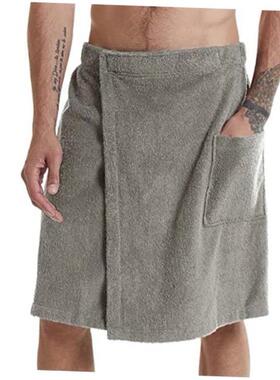 Men's soft towel comfortable bath wearable bathrobe男士