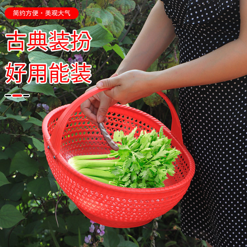 新款手提加厚水果篮塑料