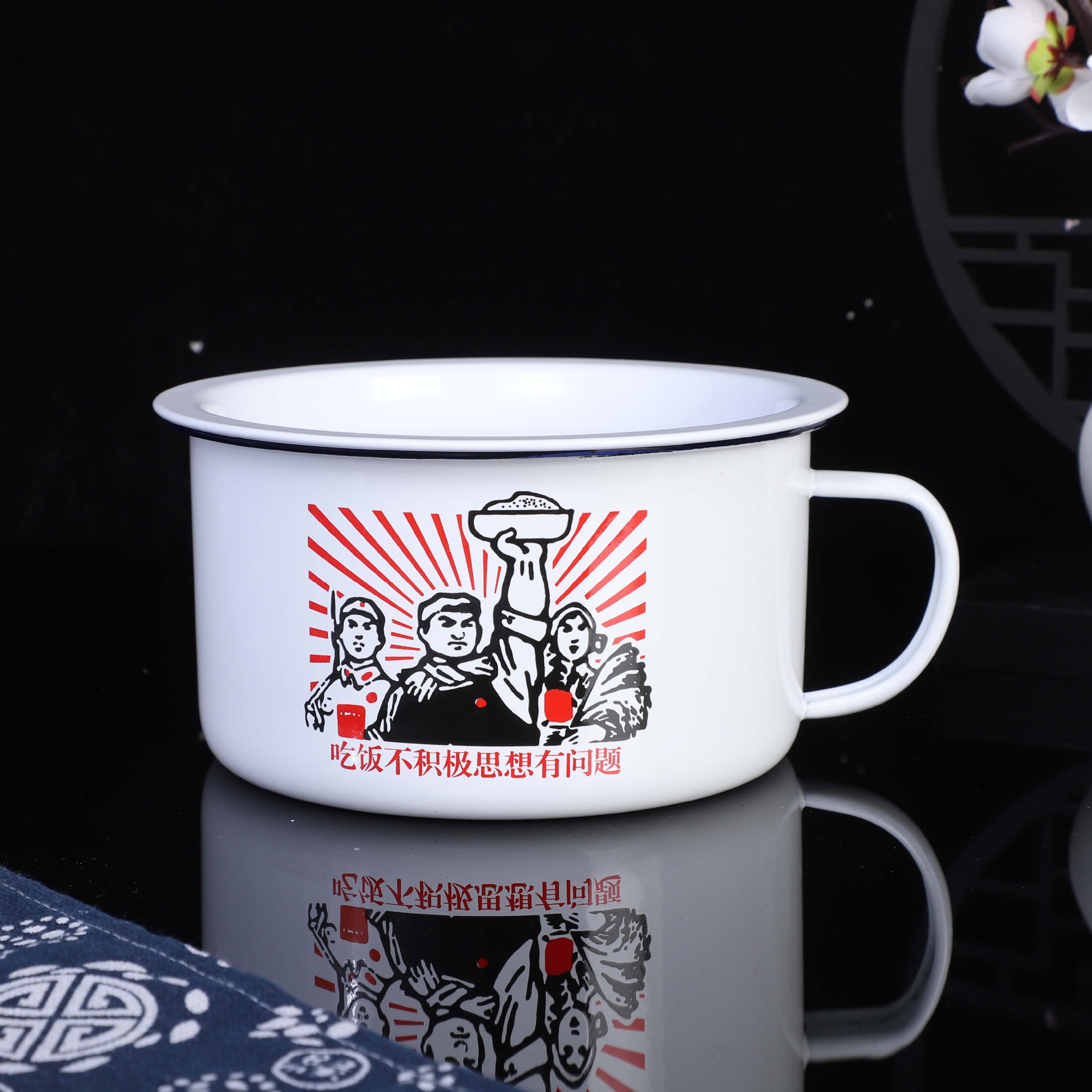 优级加厚搪瓷泡面碗快餐