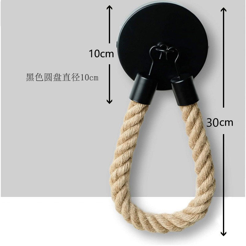 黑色喷漆哑光挂钩麻绳纸