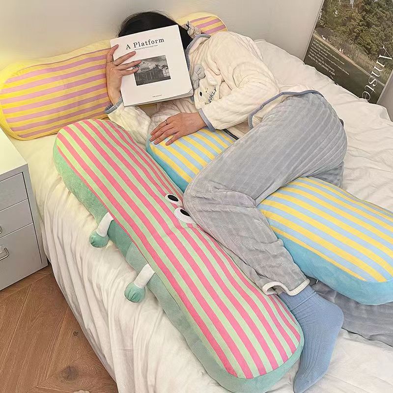 可爱长条抱枕头女生夹腿