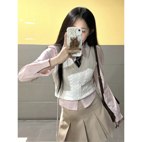 秋冬女装jk制服连衣裙子韩剧穿搭小香学院风套装深冬装搭配一整套