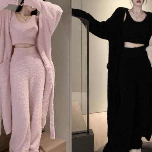 新款甜美慵懒性感高级法式家居服