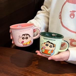 杯子马克杯女生可爱情侣水杯家用早餐陶瓷咖啡杯生日礼物340ml