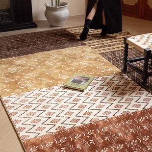 柿子生活小肆季 中古卧室客厅衣帽间床边 地毯复古多彩烂漫法式