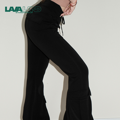 【显瘦神裤】LAVALAND 多口袋工装休闲修身显瘦喇叭裤