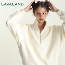 【休闲运动】LAVALAND秋Sportv风拉链半开襟卫衣420g