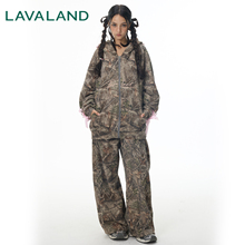 【绑带树枝套装】LAVALAND斑驳树枝纹理绑带刺绣连帽卫衣卫裤套装