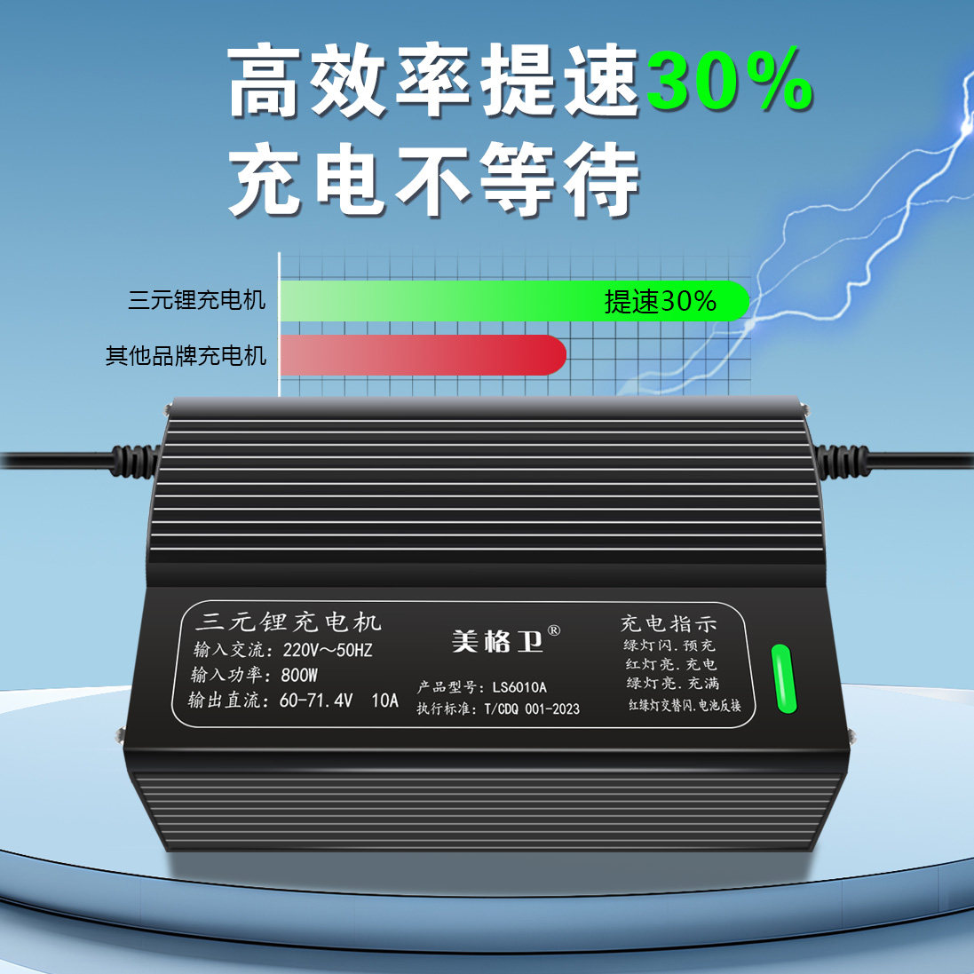 72V大功率智能锂电池充电器
