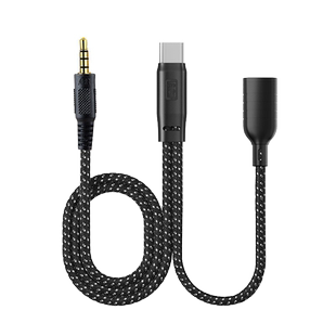 手机直播数据线转换器声卡圆耳机孔OTG同时边充电线专用音频线适用苹果华为小米iPhone15typec转接头3.5伴奏