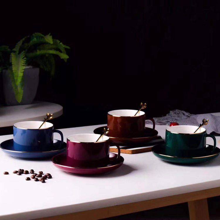 星悦 北欧咖啡杯碟套装 简约奢华小咖啡杯陶瓷礼品水杯子logo定制,餐饮具,咖啡套具,淘宝优惠券,粉丝福利购,淘宝优惠卷